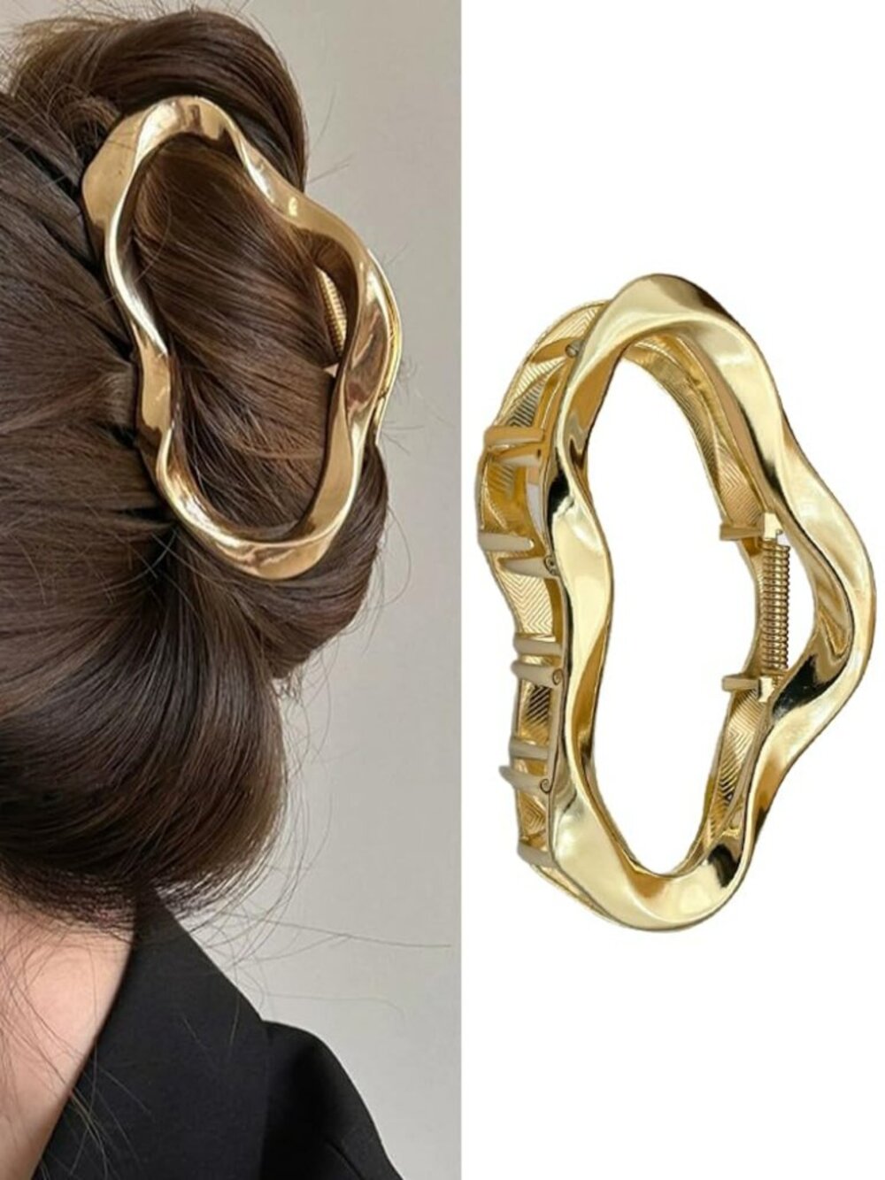 NEWโ Gold Hair Claw Clip Large Hair Clips for Thick or Thin Hair Fashion CHUNKY
